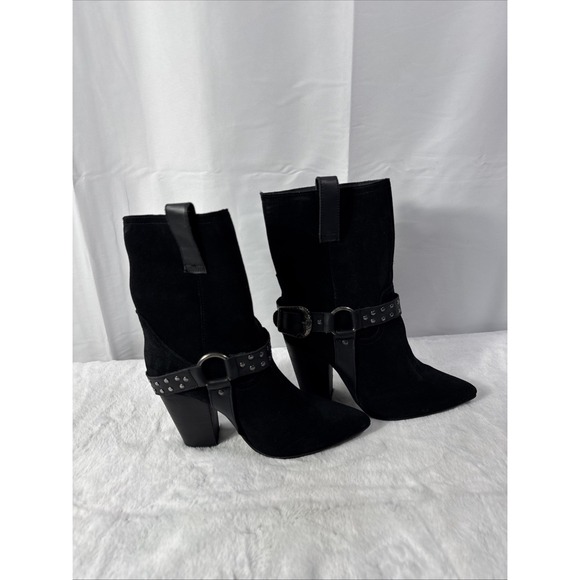 Dingo Dancing Queen Women's Black Suede Mid Calf Boots Size 9 Med - Picture 2 of 5